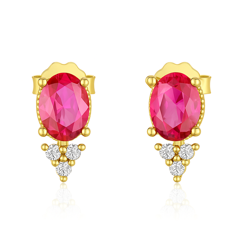 Ajoutez une touche de sophistication rétro à votre style avec ces boucles d'oreilles en argent 925 doré à l'or fin, au style rétro. Chaque boucle est ornée d'un zircon ovale de couleur saphir, créant une allure élégante et intemporelle.