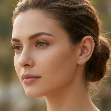 Petites boucles d'oreilles puces éléphant en argent 925, bijou mignon idéal pour femme ou enfant (fille).