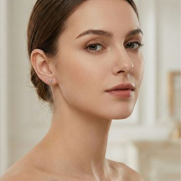 Boucles d'oreilles puces motif hippocampe en acier inoxydable argenté, bijou marin original et mignon pour femme ou enfant.