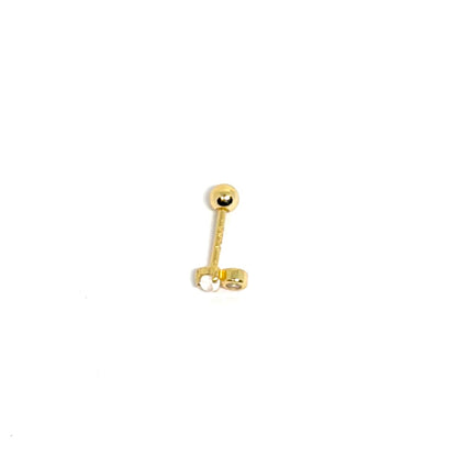 Boucle d’oreille unique argent 925 doré à l’or 18k zircon et opale