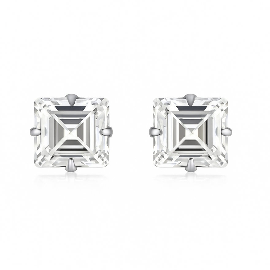 Ajoutez une touche d'élégance intemporelle à votre look avec ces boucles d'oreilles clous en argent sterling 925, ornées de zircons cubiques de 3 mm. Ces boucles d'oreilles minimalistes et sophistiquées sont idéales pour un usage quotidien ou pour une occasion spéciale. Le zircon cubique de 3 mm brille d'une clarté éclatante, et l'argent sterling 925 assure durabilité et éclat, tout en offrant un confort optimal grâce à leur design discret et léger.