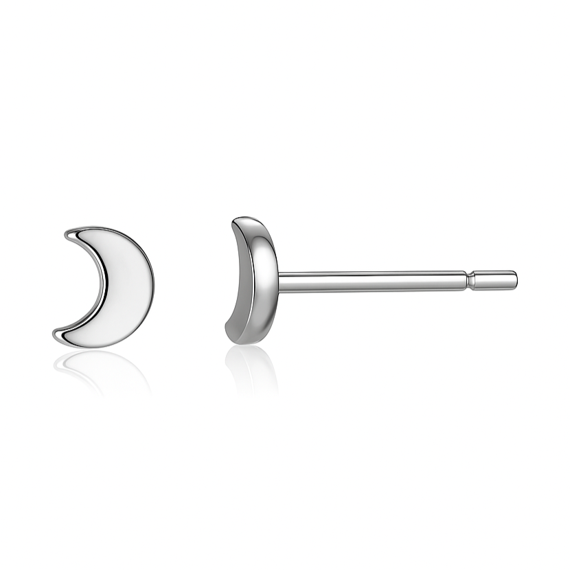 Ajoutez une touche de mystère et de raffinement à votre style avec ces boucles d'oreilles puces en argent fin 999, ornées de petits croissants de lune. Ces puces élégantes et subtiles sont parfaites pour celles qui recherchent un bijou à la fois délicat et plein de symbolisme. Le croissant de lune, symbole de féminité, de renouvellement et de magie, est magnifiquement mis en valeur par l'éclat pur et brillant de l'argent fin 999.