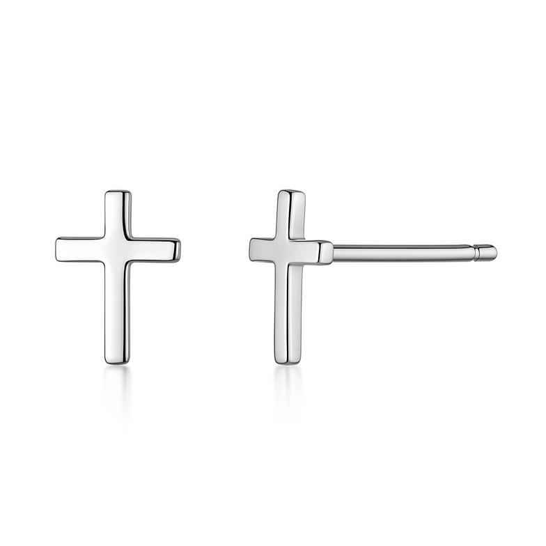 Apportez une touche de chic discret et de spiritualité à votre look avec ces boucles d'oreilles puces en argent fin 999, ornées de petites croix délicates. Leur design épuré et élégant fait de ces puces un bijou intemporel, parfait pour ajouter une touche de modernité et de raffinement à votre style au quotidien. Idéales pour celles qui cherchent à combiner simplicité et élégance avec une touche de signification.