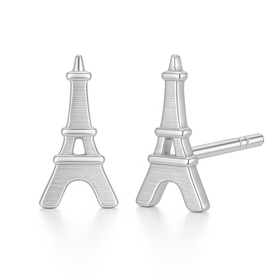 Ajoutez une touche de raffinement parisien à votre look avec ces boucles d'oreilles puces en argent fin 999, ornées de deux petites Tour Eiffel. Symbole iconique de l'élégance et du romantisme, la Tour Eiffel apporte un charme intemporel et une allure chic à votre style. L'argent fin 999 garantit une brillance durable et une qualité exceptionnelle, idéale pour un usage quotidien ou des occasions spéciales