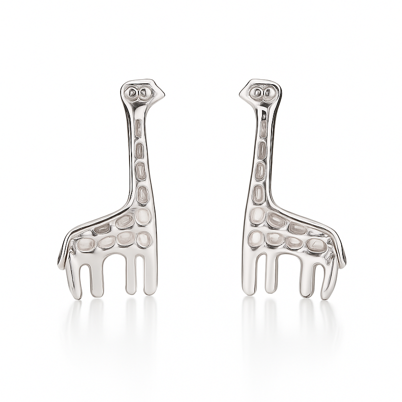 Ajoutez une touche d'originalité à votre look avec ces boucles d'oreilles puces en argent fin 999, ornées de petites girafes élégantes. Un design unique qui évoque la grâce et la distinguité de cet animal majestueux, parfait pour apporter une touche ludique et raffinée à votre style. L'argent fin 925 assure une brillance durable et une qualité exceptionnelle, idéale pour un usage quotidien ou des occasions spéciales.