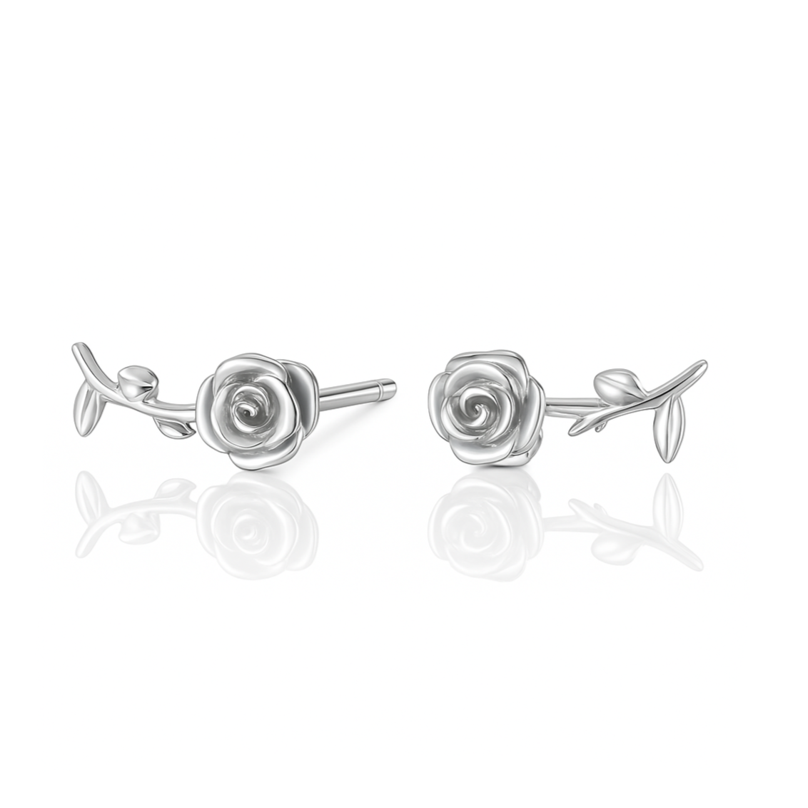 Apportez une touche de fraîcheur et de poésie à votre look avec ces boucles d'oreilles puces en argent 925, ornées d’une rose délicate, de pétales et de feuilles finement travaillées. Le design florale élégant et raffiné apporte une touche de douceur et de naturel, tandis que l'argent 925 assure une brillance durable et intemporelle. Ces boucles d'oreilles, parfaites pour ajouter une touche de féminité à vos tenues.