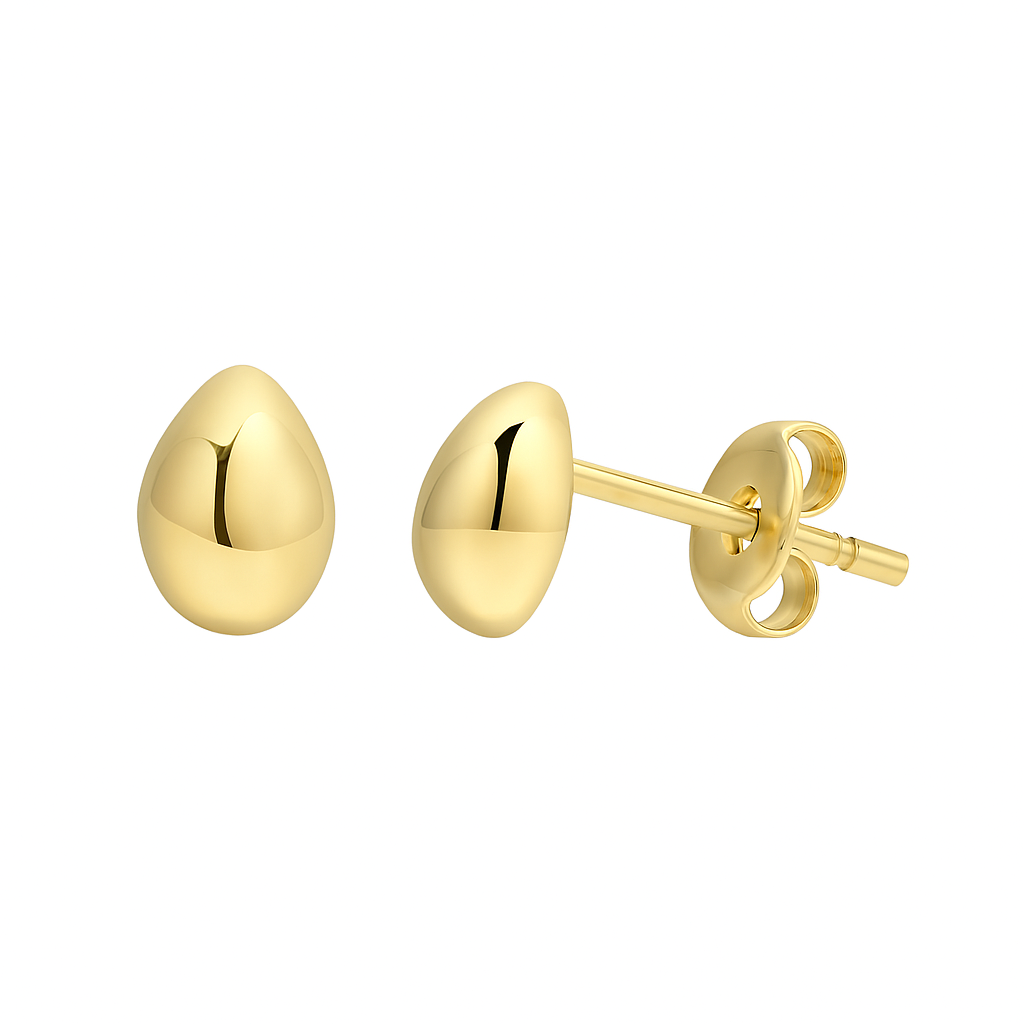 Puces dorées en forme d’œuf aux courbes douces et au poli miroir, ces boucles d’oreilles minimalistes incarnent la simplicité sophistiquée. Leur silhouette épurée capte la lumière pour une touche de lumière élégante au quotidien. Un basique précieux, idéal à porter seul ou en accumulation.

Matériaux : Acier inoxydable couleur or – finition brillante, résistant à l’eau, hypoallergénique.

Dimensions : Environ 0,8 cm de hauteur – poids : léger et confortable pour un usage prolongé.

Style : Minimaliste, mode