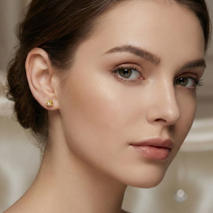 Boucles d’oreilles coquillage en acier inoxydable doré avec perle nacrée