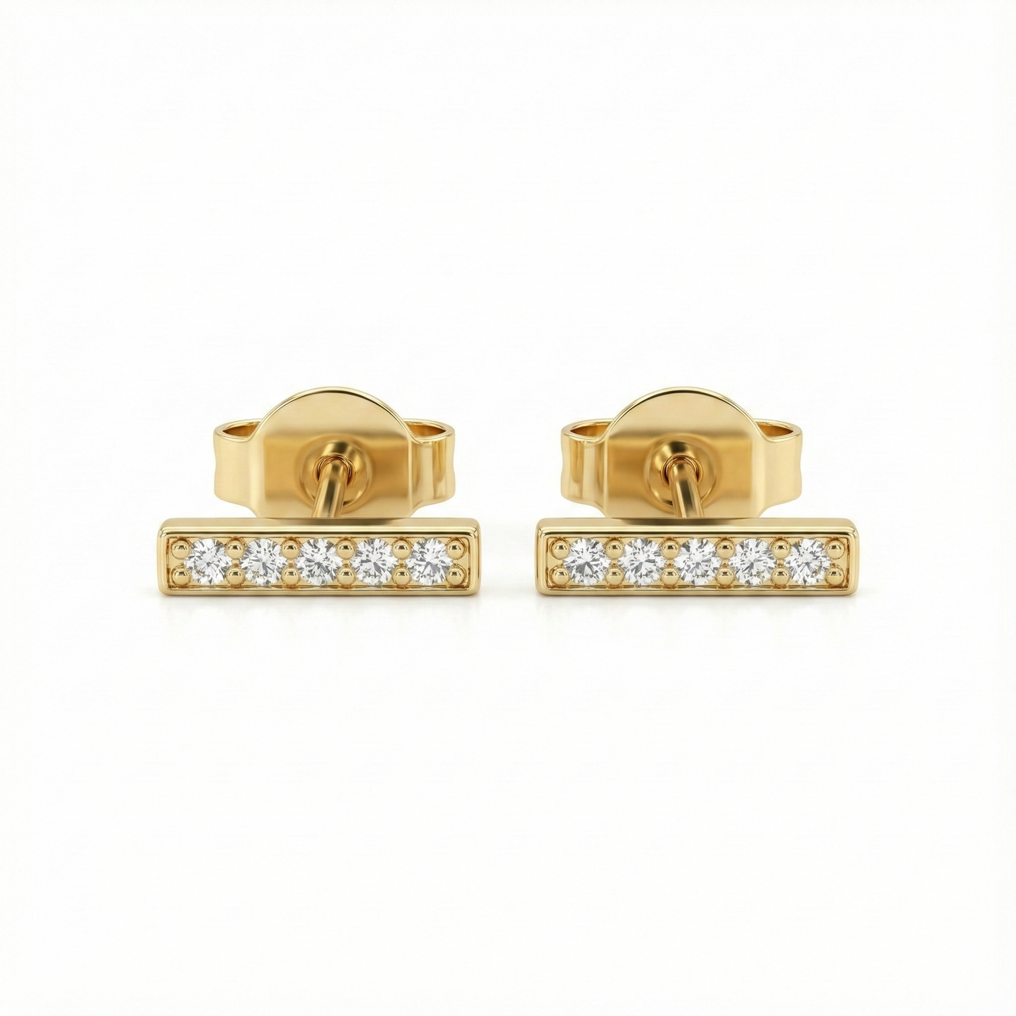 Détail barre verticale sur monture argent 925 doré or 18 k