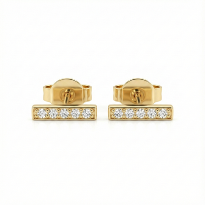 Détail barre verticale sur monture argent 925 doré or 18 k