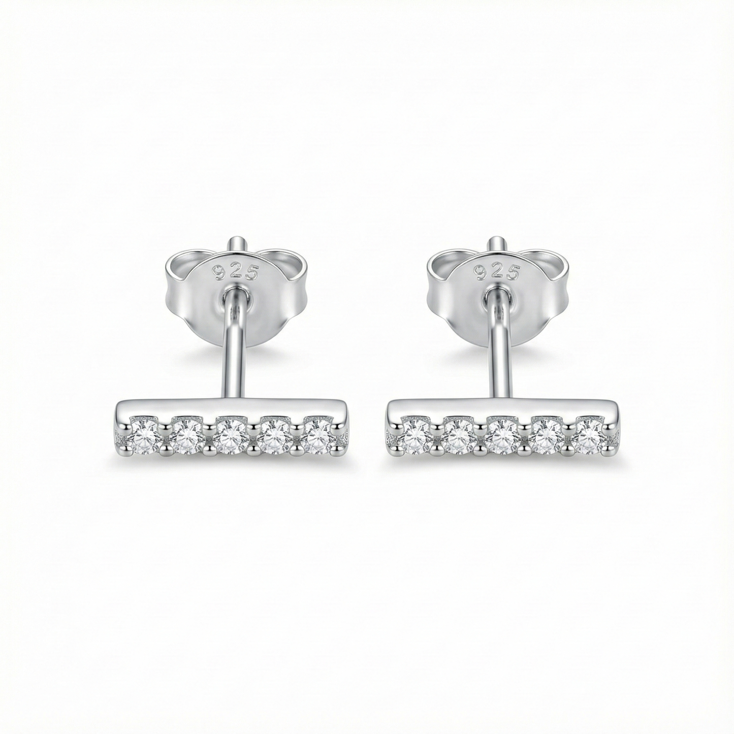 Détail barre verticale sur monture argent 925