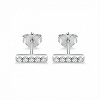 Détail barre verticale sur monture argent 925